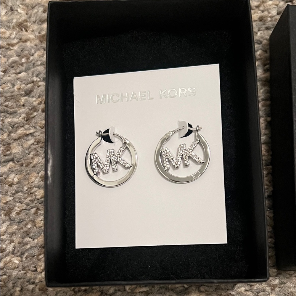 Michael Kors silver hoop earrings
